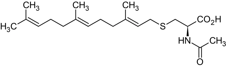 Chemical Structure - N-Acetyl-S-farnesyl-L-cysteine (AFC), Specific S-farnesylcysteine methyl transferase inhibitor (AB141616)