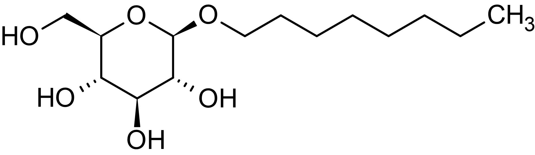 Chemical Structure - n-Octyl-beta-D-glucopyranoside, Non-ionic detergent (AB142071), expandable thumbnail