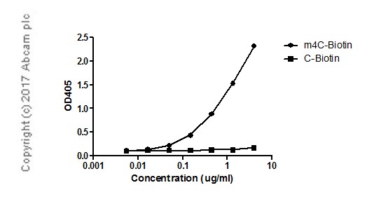 ELISA - Anti-N4-methylcytidine (m4C) antibody [EPR -19850-108] (AB211494), expandable thumbnail