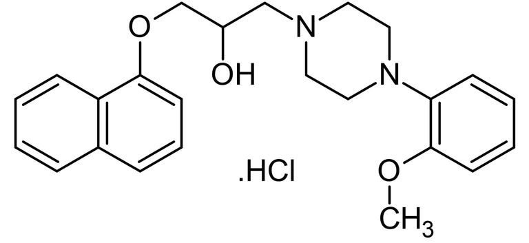 Chemical Structure - Naftopidil hydrochloride, alpha1 Adrenoceptor antagonist (AB120756)