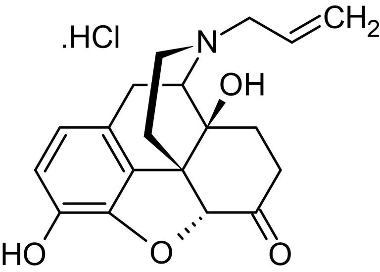 Chemical Structure - Naloxone hydrochloride, Opioid antagonist (AB120074)