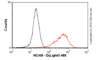 Flow Cytometry - Anti-NCAM1 antibody [MEM-188] (AB8233), expandable thumbnail