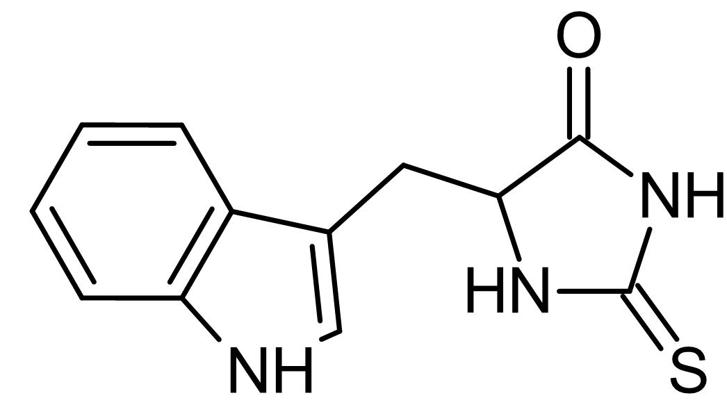Chemical Structure - Necrostatin-1, inactive control, N-demethylated thiohydantoin analog of Necrostatin-1 (AB145889), expandable thumbnail