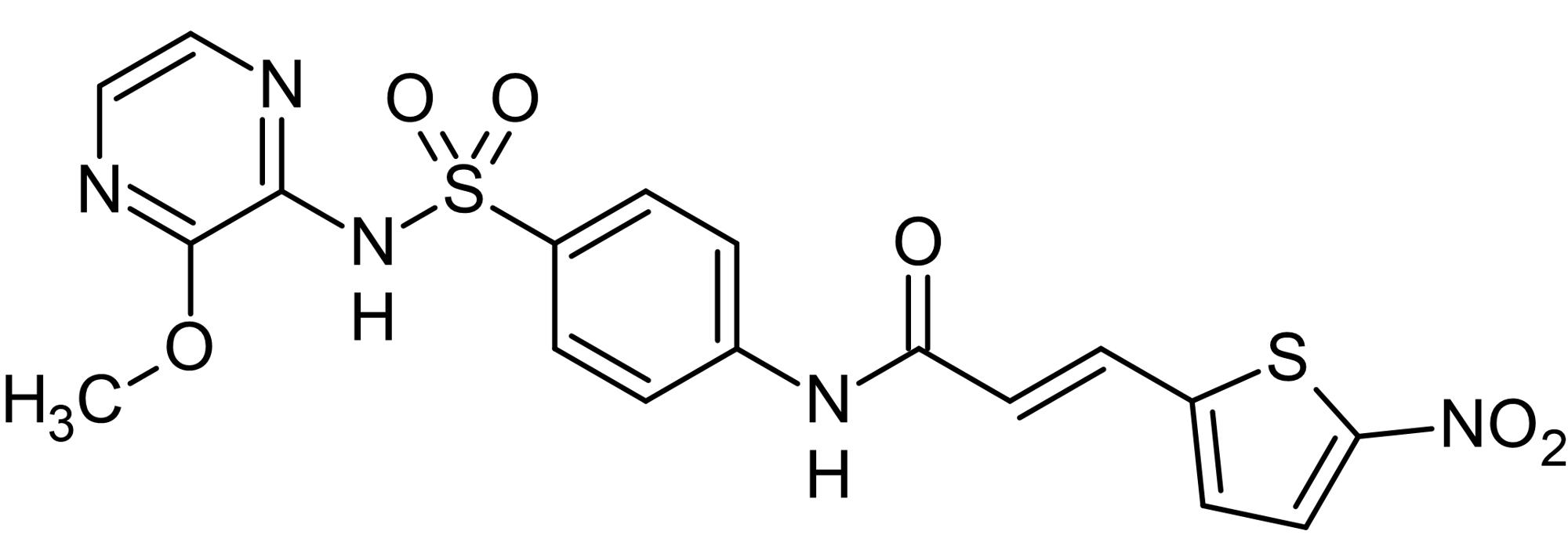 Chemical Structure - Necrosulfonamide, necroptosis inhibitor (AB143839), expandable thumbnail