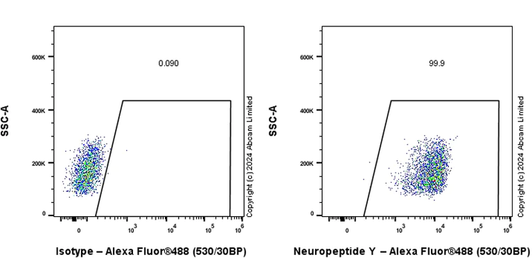 Flow Cytometry (Intracellular) - Anti-Neuropeptide Y antibody [RM1201] - BSA and Azide free (AB319116)