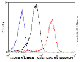 Flow Cytometry (Intracellular) - Anti-Neutrophil Elastase antibody [EPR7479] - BSA and Azide free (AB219585)