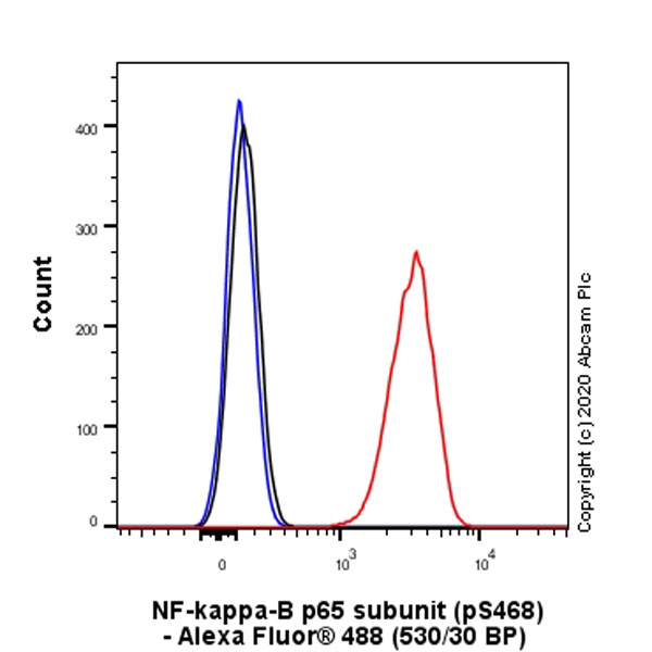 Flow Cytometry (Intracellular) - Anti-NF-kB p65 antibody [EP2161Y] - BSA and Azide free (AB246347), expandable thumbnail