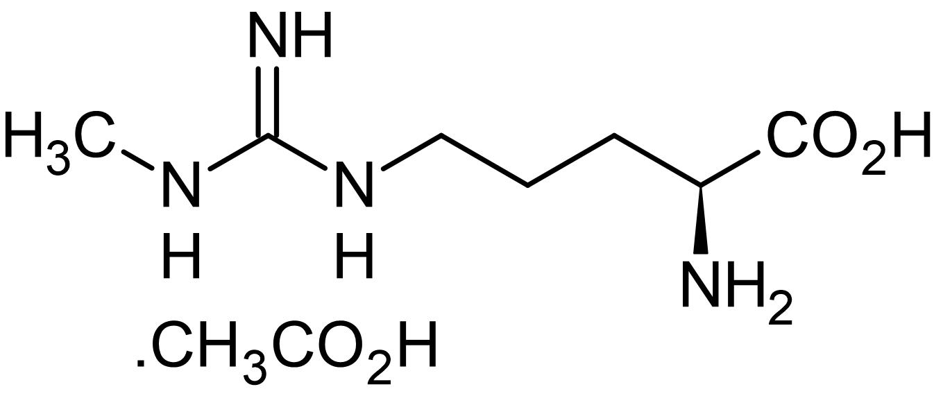 Chemical Structure - NG-Monomethyl-L-arginine, monoacetate salt (L-NMMA), NOS inhibitor (AB120137)