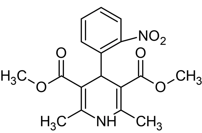 Chemical Structure - Nifedipine, L-type Ca2+ channel blocker (AB120135)