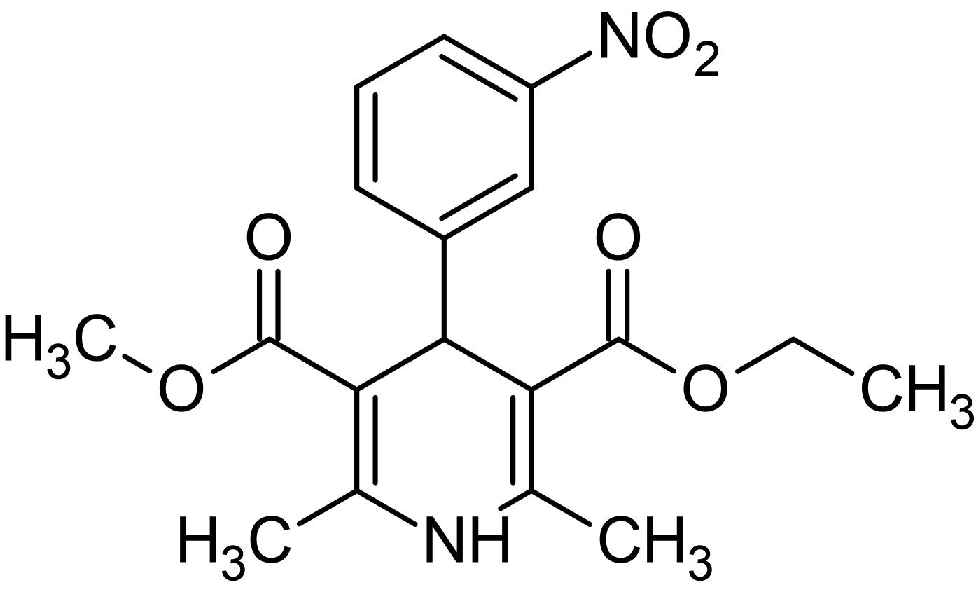 Chemical Structure - Nitrendipine, L-type Ca2+ channel blocker (AB120139), expandable thumbnail