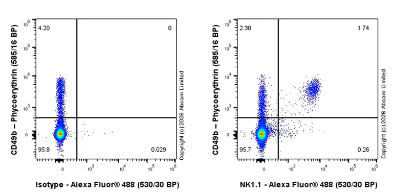 Flow Cytometry - Anti-NKR-P1C/NK1.1 antibody [EPR22990-12-4R] - BSA and Azide free, low endotoxin (AB327012)