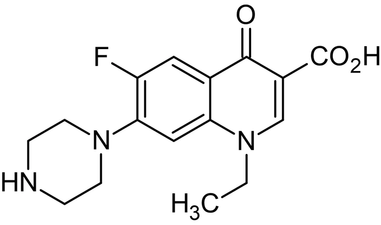 Chemical Structure - Norfloxacin, Antibacterial agent (AB141219)