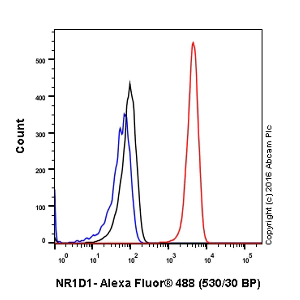 Flow Cytometry (Intracellular) - Anti-NR1D1 + NR1D2 / RVR antibody [EPR10376] - BSA and Azide free (AB236008)