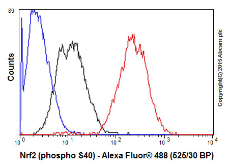 Flow Cytometry (Intracellular) - Anti-Nrf2 (phospho S40) antibody [EP1809Y] - BSA and Azide free (AB180844), expandable thumbnail