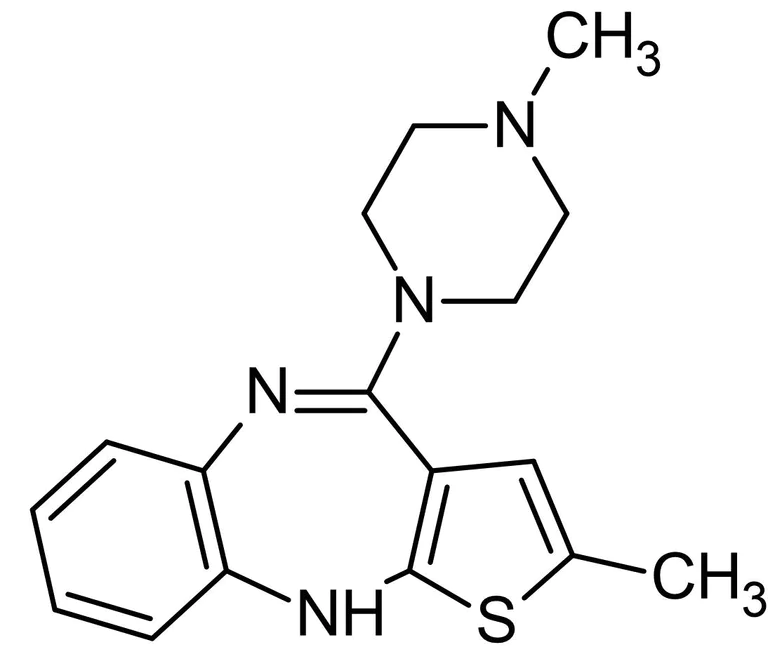 Chemical Structure - Olanzapine, 5-HT, dopamine, histamine and muscarinic antagonist (AB120736)