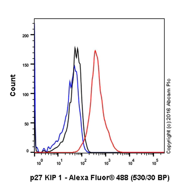 Flow Cytometry (Intracellular) - Anti-p27 KIP 1 antibody [Y236] - BSA and Azide free (AB206927)