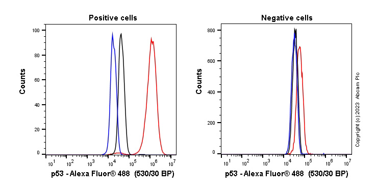 Flow Cytometry (Intracellular) - Anti-p53 antibody [DO-1] - ChIP Grade (ab1101), expandable thumbnail
