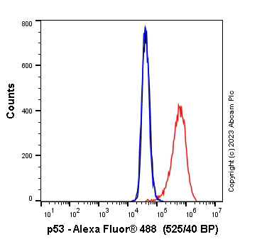 Flow Cytometry (Intracellular) - Anti-p53 antibody [E47] (AB32509)