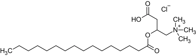 Chemical Structure - (±)-Palmitoylcarnitine chloride, Protein kinase C (PKC) inhibitor (AB141122)