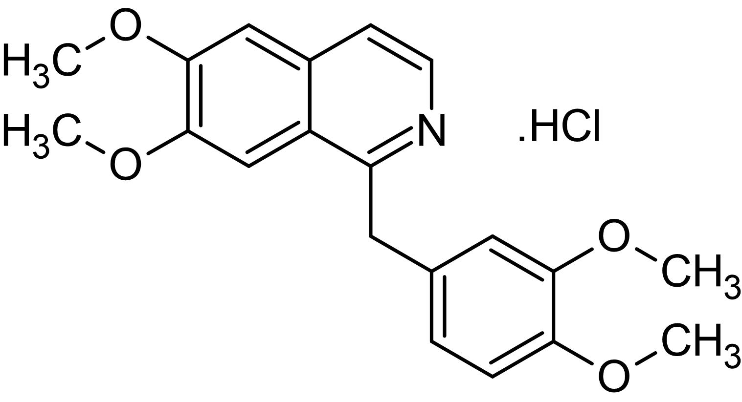 Chemical Structure - Papaverine hydrochloride, PDE10A inhibitor (AB144859), expandable thumbnail