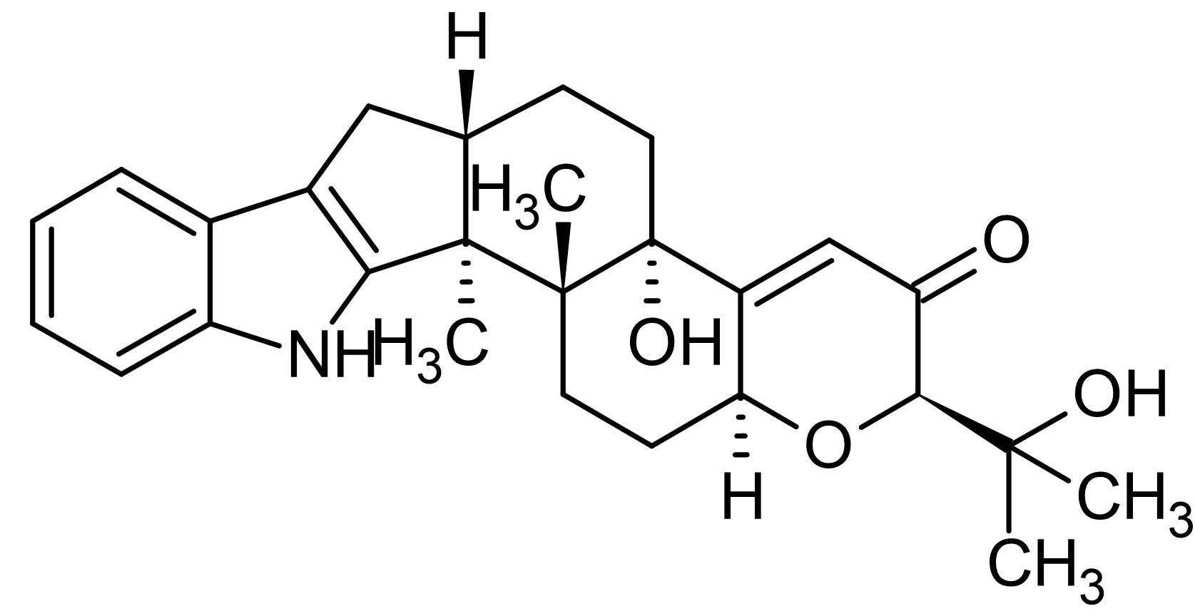 Chemical Structure - Paxilline, Ca2+-activated K+channel blocker (AB141840)