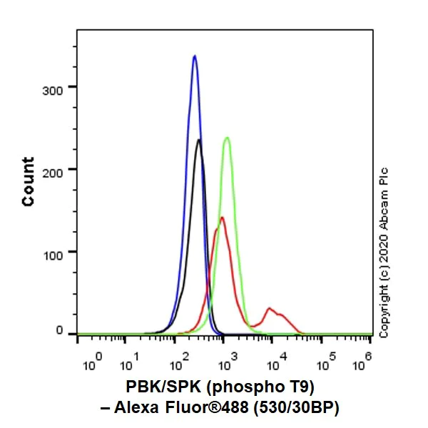 Flow Cytometry (Intracellular) - Anti-PBK/SPK (phospho T9) antibody [EPR2475(N)] - BSA and Azide free (AB250790)