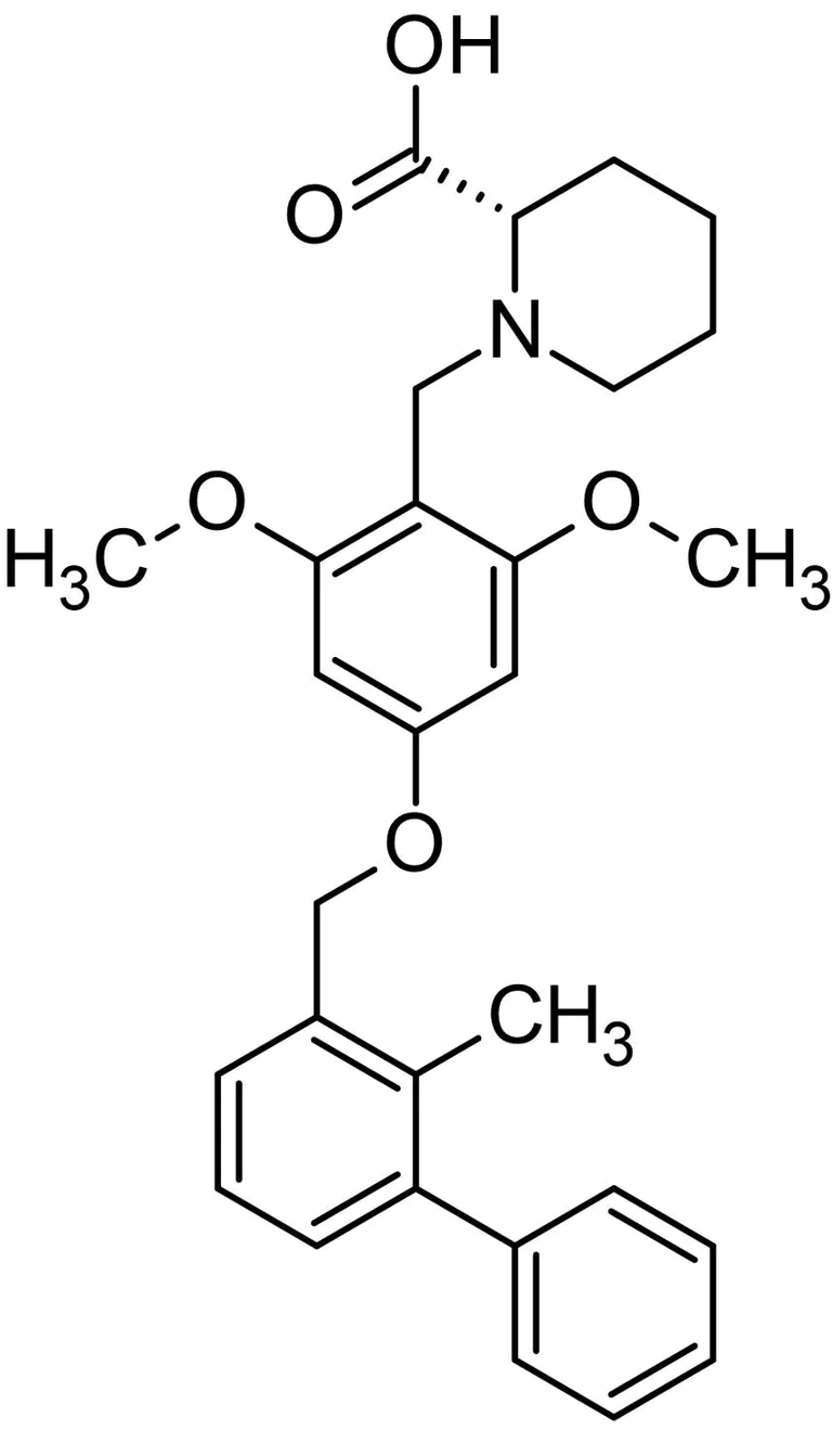 Chemical Structure - PD-1/PD-L1 inhibitor 1, small molecule inhibitor (AB230369)