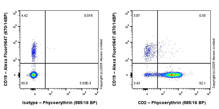 Flow Cytometry - PE Anti-CD2 antibody [EPR27426-17] (AB323756)