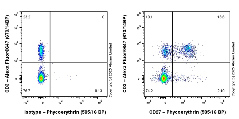 Flow Cytometry - PE Anti-CD27 antibody [EPR27428-9] (AB324175)