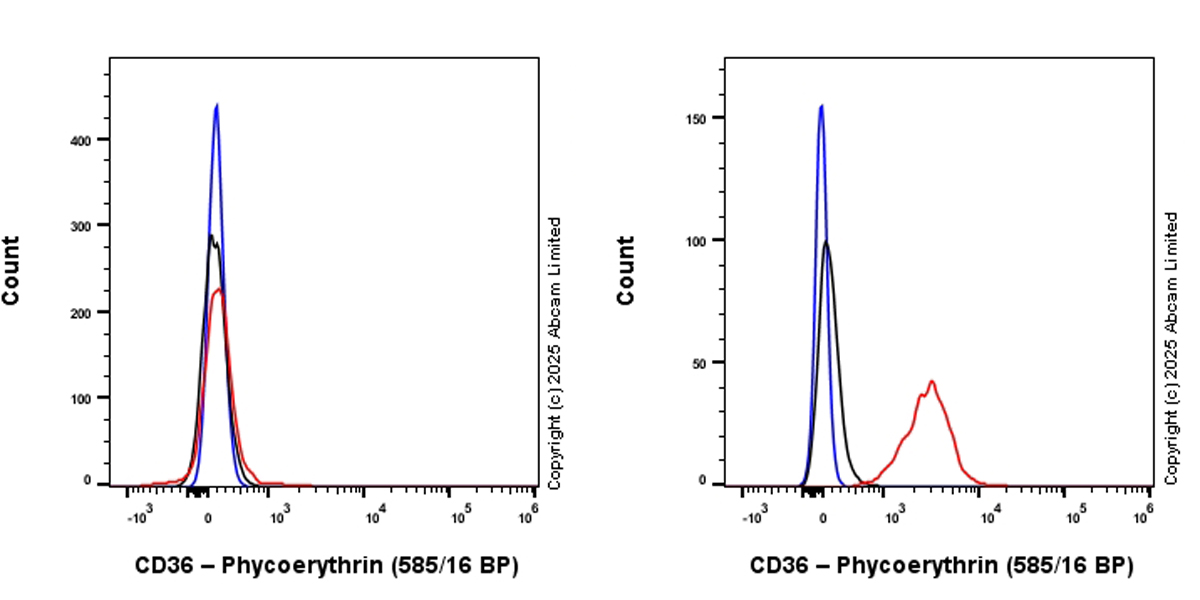 Flow Cytometry - PE Anti-CD36 antibody [EPR27433-40] (AB323779), expandable thumbnail