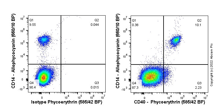 Flow Cytometry - PE Anti-CD40 antibody [EPR20735] (AB303603), expandable thumbnail