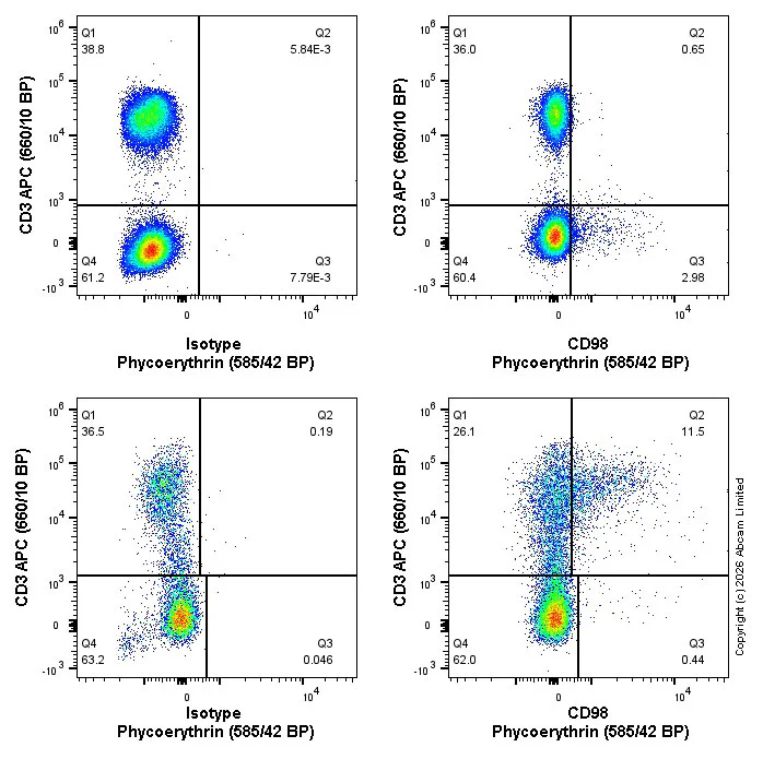Flow Cytometry - PE Anti-CD98 antibody [EPR27110-42] (AB322668)