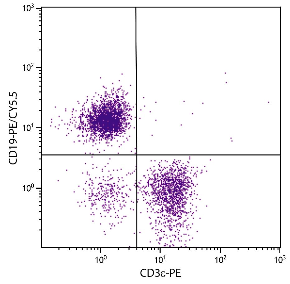 Flow Cytometry - PE/Cy5.5® Anti-CD19 antibody [6D5] (AB25548)