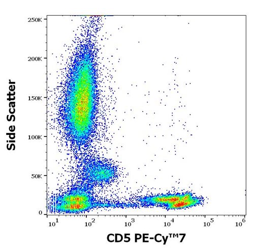 Flow Cytometry - PE/Cy7® Anti-CD5 antibody [L17F12] (AB232704), expandable thumbnail