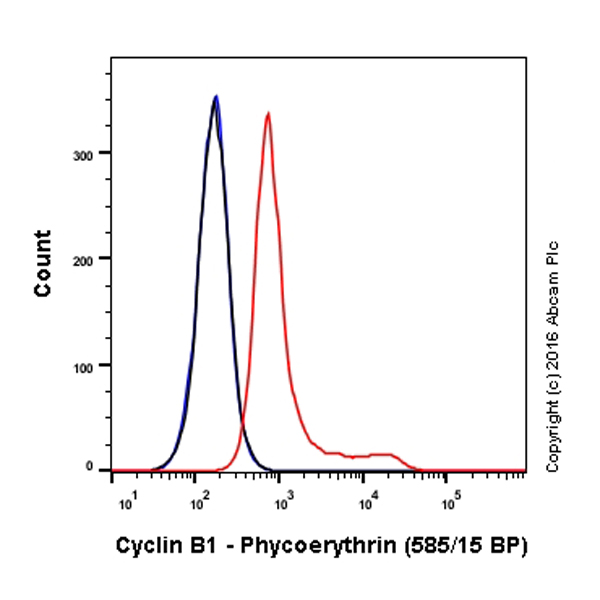 Flow Cytometry (Intracellular) - PE Anti-Cyclin B1 antibody [Y106] (AB210615), expandable thumbnail