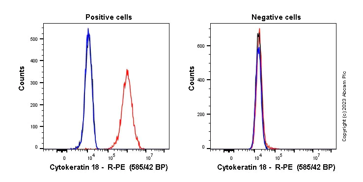 Flow Cytometry (Intracellular) - PE Anti-Cytokeratin 18 antibody [EPR1626] (AB314249)