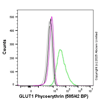 Flow Cytometry (Intracellular) - PE Anti-Glucose Transporter GLUT1 antibody [EPR3915] (AB209449)