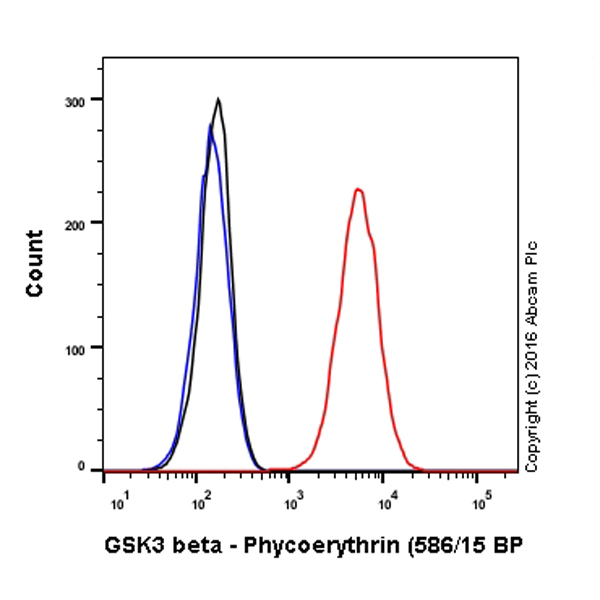 Flow Cytometry (Intracellular) - PE Anti-GSK3 beta antibody [Y174] (AB210619), expandable thumbnail