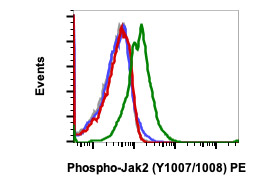 Flow Cytometry - PE Anti-JAK2 (phospho Y1007 + Y1008) antibody [JAK2Y10071008-PB6] (AB278663), expandable thumbnail