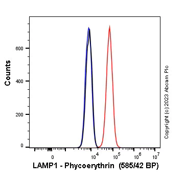 Flow Cytometry (Intracellular) - PE Anti-LAMP1 antibody [EPR21026] - Lysosome Marker (AB314256)