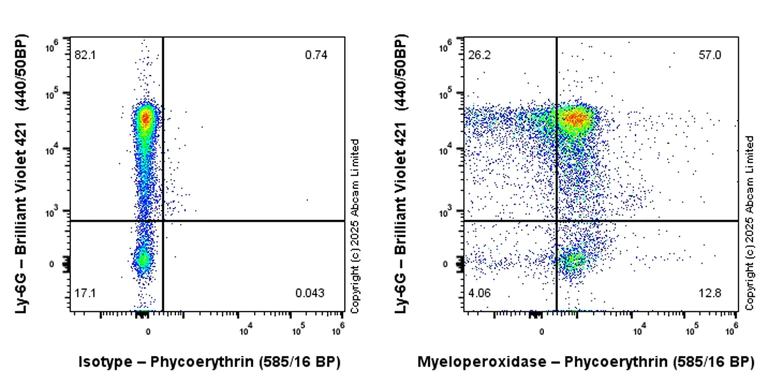 Flow Cytometry (Intracellular) - PE Anti-Myeloperoxidase antibody [EPR17996] (AB324389)