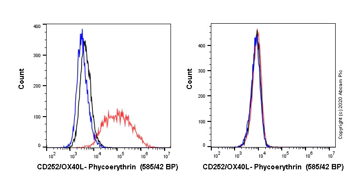 Flow Cytometry - PE Anti-OX40L/TNFSF4 antibody [EPR23155-317] (AB267560)