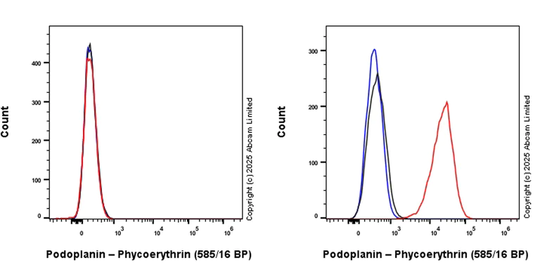 Flow Cytometry - PE Anti-Podoplanin antibody [EPR27193-535] (AB323754)