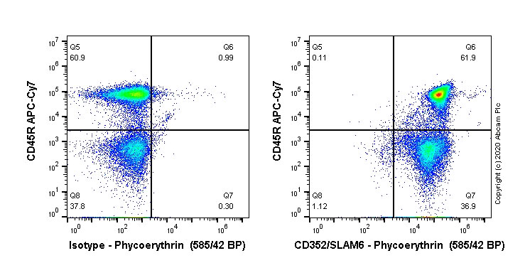 Flow Cytometry - PE Anti-SLAMF6 antibody [EPR23122-130] (AB270175), expandable thumbnail