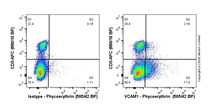 Flow Cytometry - PE Anti-VCAM1 antibody [EPR27027-79] (AB323936)