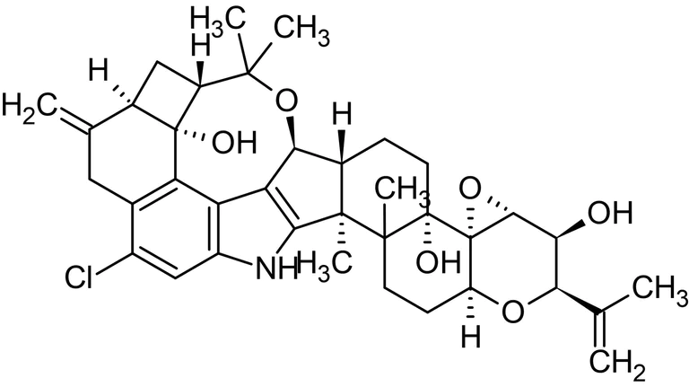 Chemical Structure - Penitrem A, blocker of KCa1.1 (AB141842)