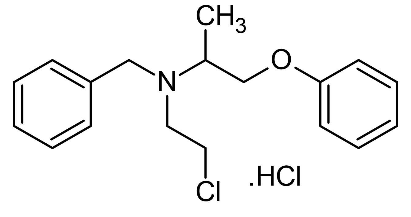 Chemical Structure - Phenoxybenzamine hydrochloride, calmodulin and alpha-adrenoceptor antagonist (AB144619), expandable thumbnail