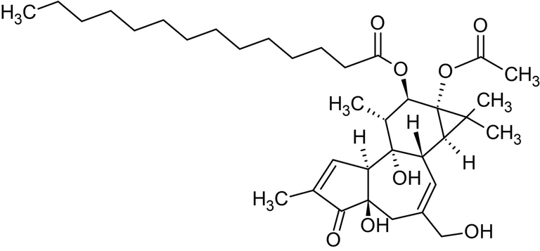 Chemical Structure - Phorbol 12-myristate 13-acetate (PMA), PKC activator (AB120297)