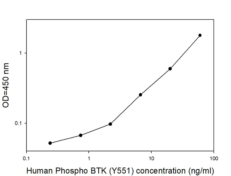 Sandwich ELISA - Phospho-BTK (Y551) Quantitative ELISA Kit (AB279752)