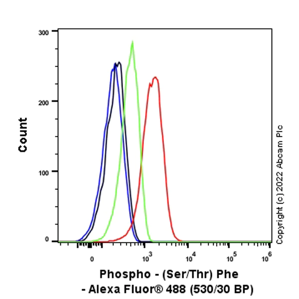 Flow Cytometry (Intracellular) - Anti-Phospho - (Ser/Thr) Phe antibody [EPR26858-4] (AB300625)